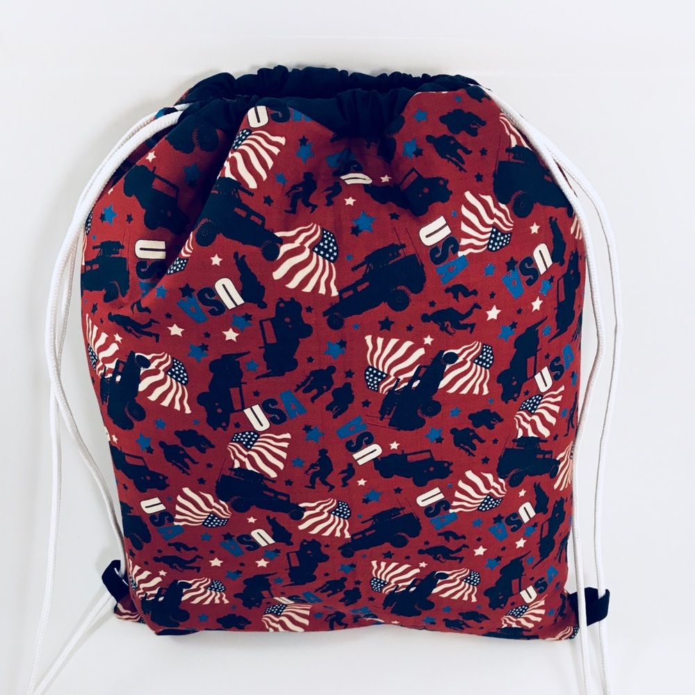 American Flag String Backpack (NWOT) - Picture 3 of 4